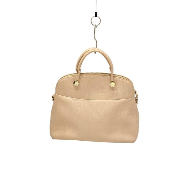 Auth FURLA Piper - Beige Leather Handbag - Picture 3 of 13
